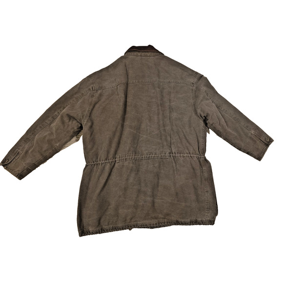 VTG Abercrombie & Fitch Men’s Green Adirondack Jacket L Cotton Plaid Lined Y2K - Picture 12 of 16